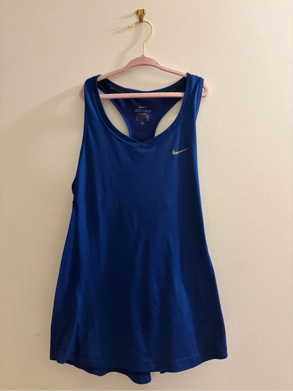Nike Women's Blue Dri-FIT Racerback Muscle Tank